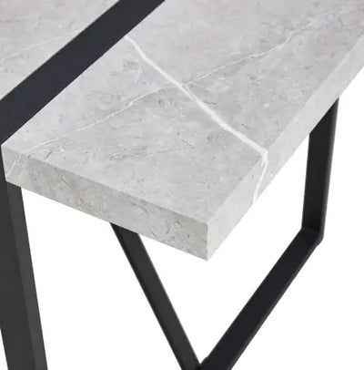 Modern Dining Table, 55 Inch Kitchen Table For 4 People, Rectangular Dinner Table For Dining Room, Home Office, Living Room Furniture, Easy Assembly, - KENDRI SHOP