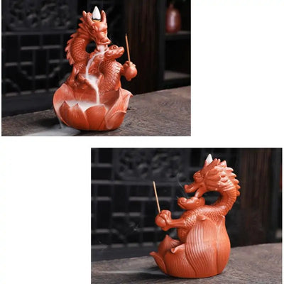 Ceramic Dragon Incense Burner - KENDRI SHOP