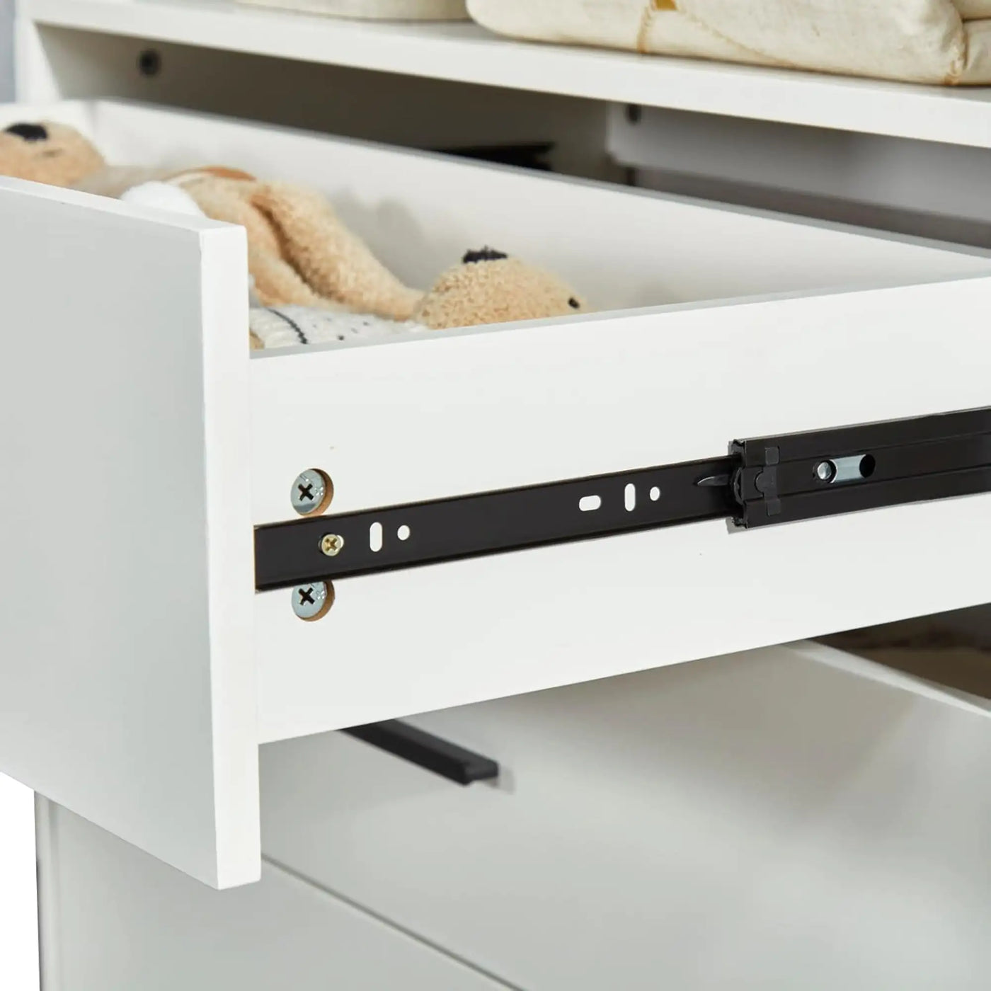 306 Closet Organizer System with Closet Shelves Wall Mounted, White Clothing Racks for Hanging Clothes, Clothes Organizer with Closet Drawers, Wooden Wardrobe Closet System with Hanging Rod - KENDRI SHOP