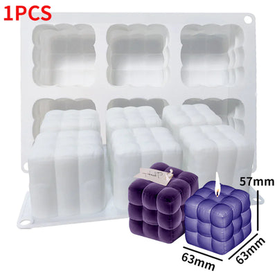 Cube Silicone Mold for Cake and Aromatherapy Candles - KENDRI SHOP