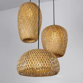 Bamboo Woven Chandelier - KENDRI SHOP