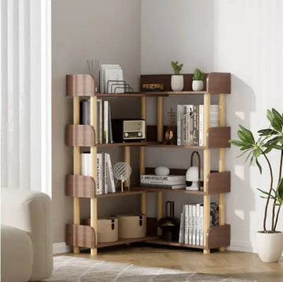 4 Tiers Of Retractable And Rotatable Bookshelves - KENDRI SHOP