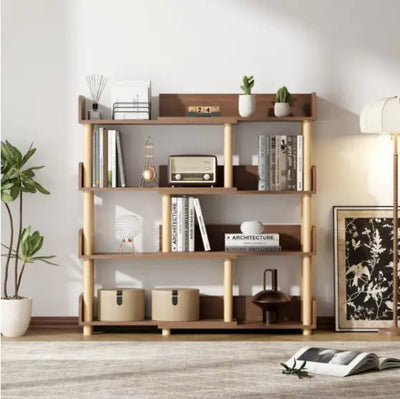 4 Tiers Of Retractable And Rotatable Bookshelves - KENDRI SHOP