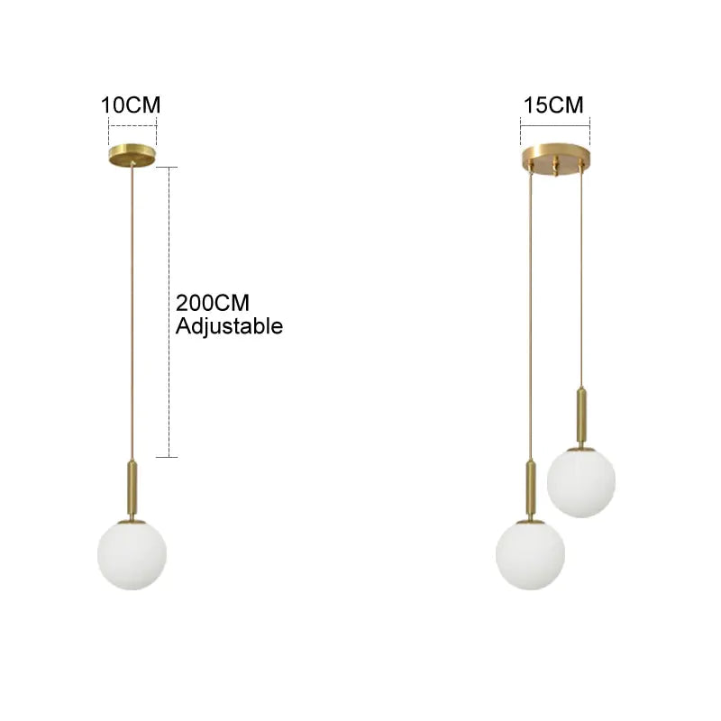Modern Led Glass Ball Chandelier Lights - KENDRI SHOP