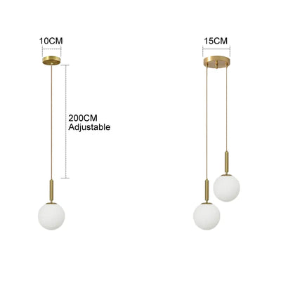 Modern Led Glass Ball Chandelier Lights - KENDRI SHOP