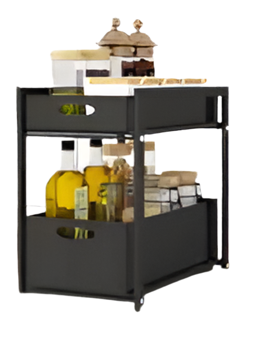 Pull-Out Kitchen Sink Shelves and Storage Frame