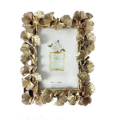 European Nordic Crown Photo Frame in Gold Resin - KENDRI SHOP