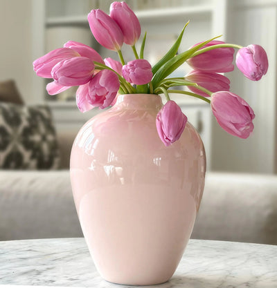 Willowy 10 Inch Beige Vase