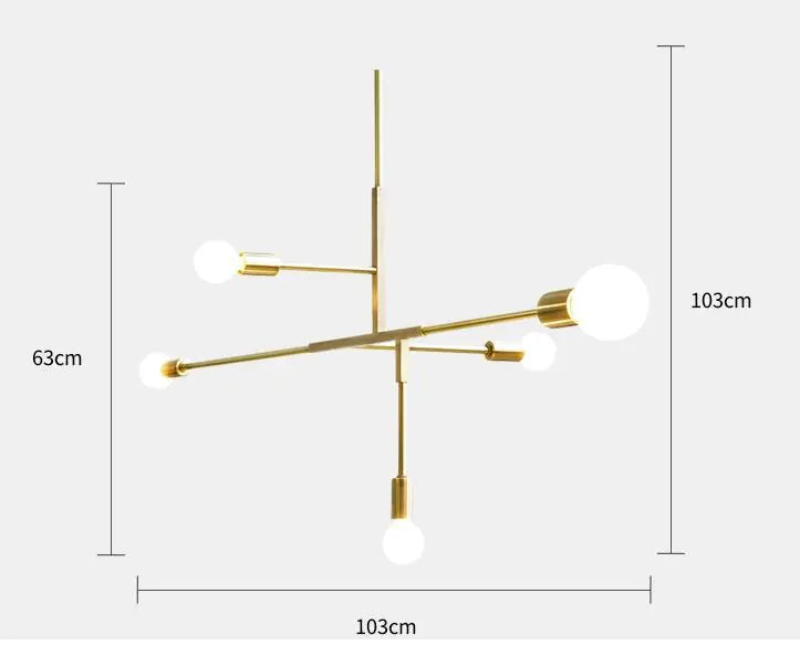 Modern Nordic Style Gold Pendant Light for Cafés and Rooms - KENDRI SHOP