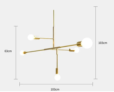 Modern Nordic Style Gold Pendant Light for Cafés and Rooms - KENDRI SHOP