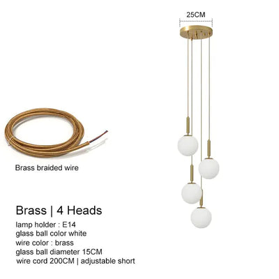 Modern Led Glass Ball Chandelier Lights - KENDRI SHOP
