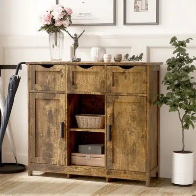 Storage Cabinets,Wooden Floor Cabinet,with Drawers And Shelves Storage Cabinets,Accent Cabinet For Living Room,Bedroom,Bathroom Furniture Home Decor - KENDRI SHOP