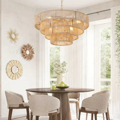 Bohemian Woven Chandelier -Unavailable Platform- Temu - KENDRI SHOP