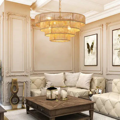 Bohemian Woven Chandelier -Unavailable Platform  KENDRI SHOP