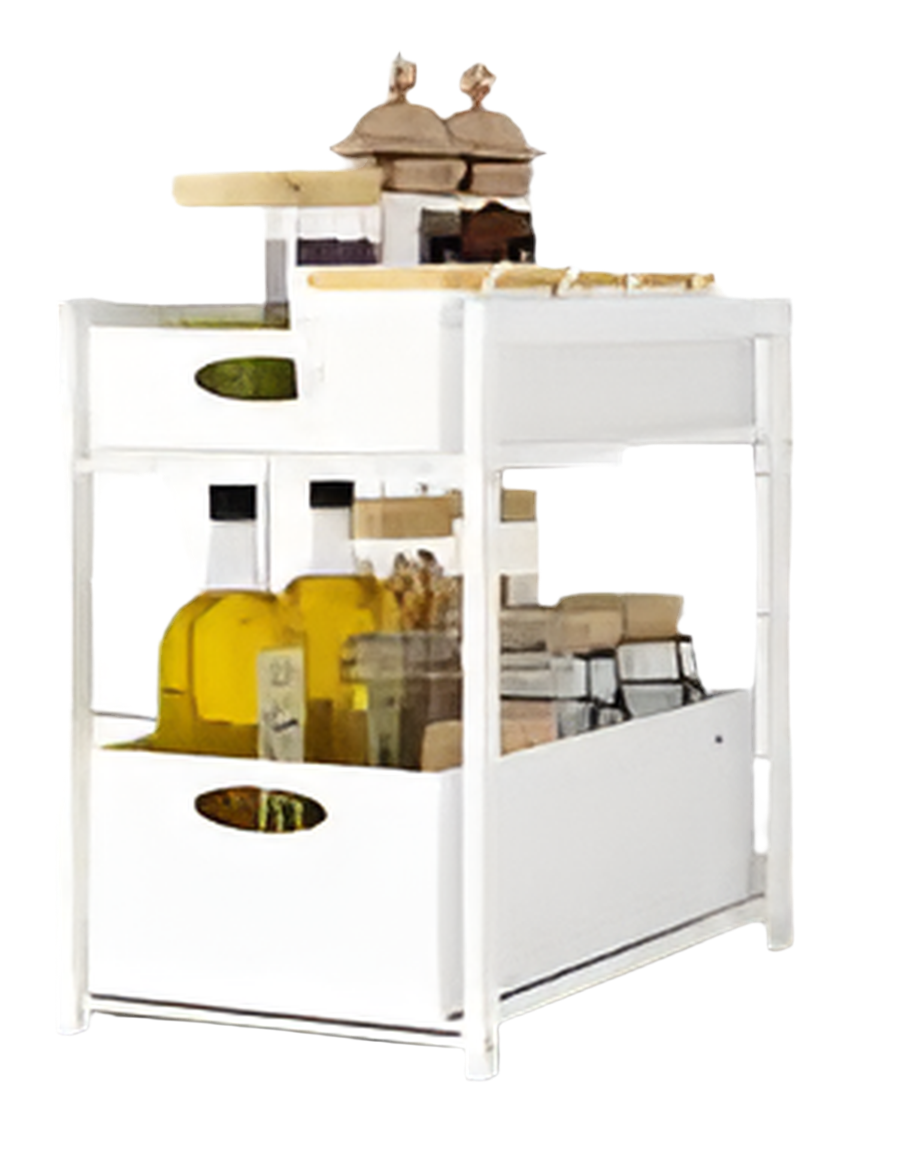 Pull-Out Kitchen Sink Shelves and Storage Frame