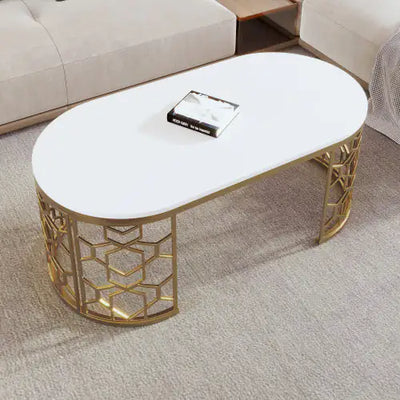Oval Shaped Coffee Table - KENDRI SHOP