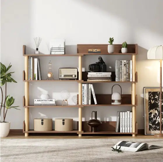 4 Tiers Of Retractable And Rotatable Bookshelves - KENDRI SHOP