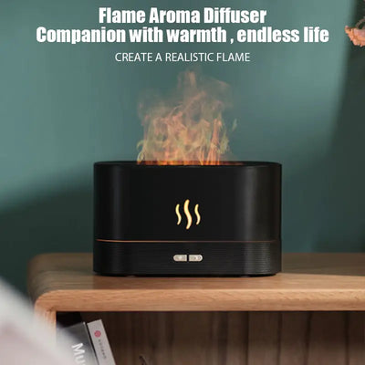 Aroma Diffuser LED Ultrasonic Flame Humidifier - KENDRI SHOP
