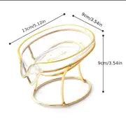 Clear Plastic Soap Dish with Gold Iron Frame (1pc) - KENDRI SHOP