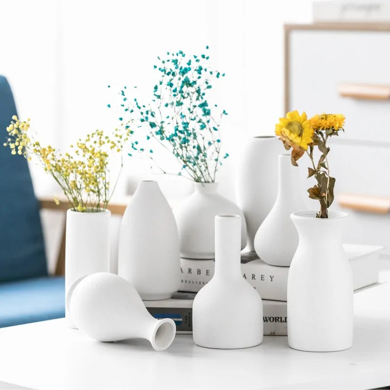 Mediterranean Frosted Ceramic Vase - KENDRI SHOP