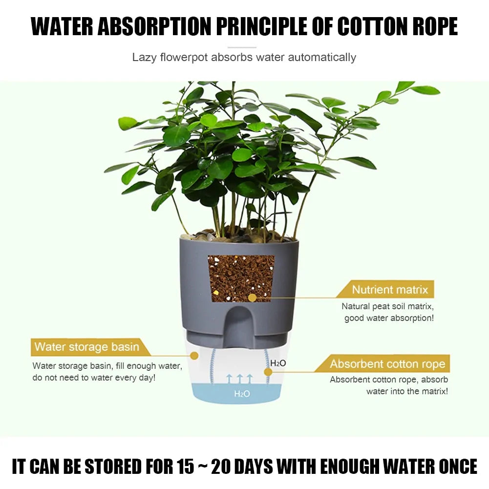 Handmade 2 Layer Self Watering Planter - KENDRI SHOP