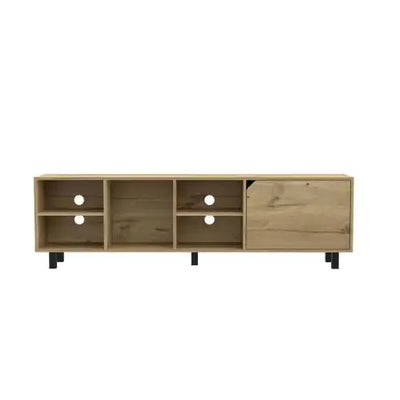 Valdivia Tv Stand For TV S , Four Open Shelves, Five Legs Light Oak - KENDRI SHOP