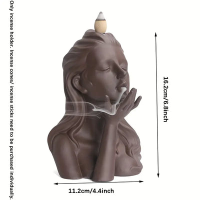 Ceramic Sandalwood Backflow Incense Burner (1pc) - KENDRI SHOP