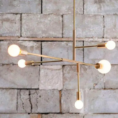 Modern Nordic Style Gold Pendant Light for Cafés and Rooms - KENDRI SHOP