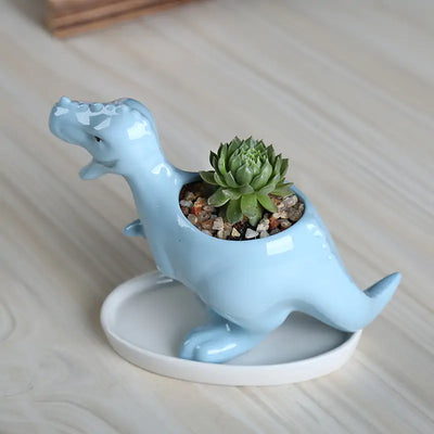Ceramic Dinosaur Succulent Planter - KENDRI SHOP