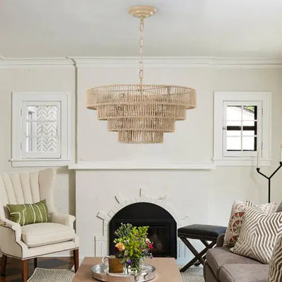 Bohemian Woven Chandelier -Unavailable Platform- Temu - KENDRI SHOP