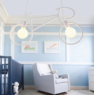 Nordic Modern Minimalist Double-Head Bicycle Pendant Light - KENDRI SHOP