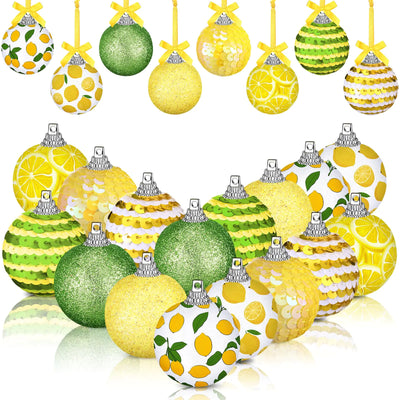 16 Pcs Summer Lemon Hanging Ornaments Christmas Fruit Hangin