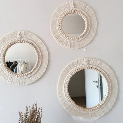 Nordic Hand-Woven Decorative Hanging Mirror - KENDRI SHOP
