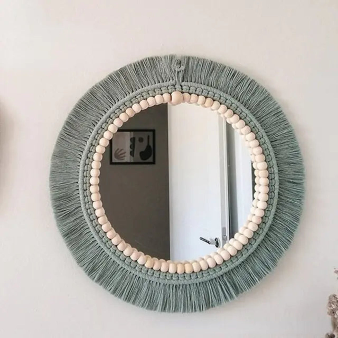 Nordic Hand-Woven Decorative Hanging Mirror - KENDRI SHOP