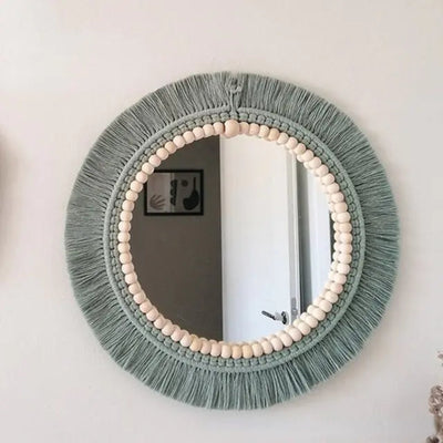Nordic Hand-Woven Decorative Hanging Mirror - KENDRI SHOP