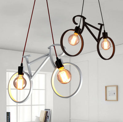 Nordic Modern Minimalist Double-Head Bicycle Pendant Light - KENDRI SHOP