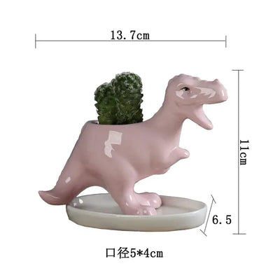 Ceramic Dinosaur Succulent Planter - KENDRI SHOP
