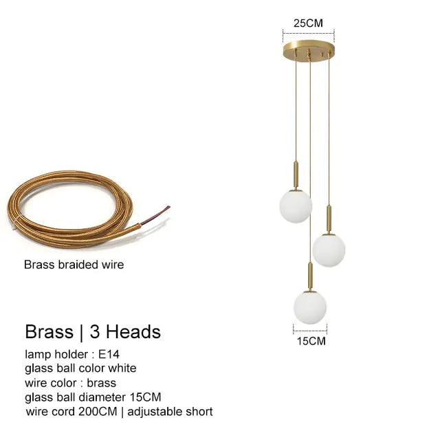 Modern Led Glass Ball Chandelier Lights - KENDRI SHOP