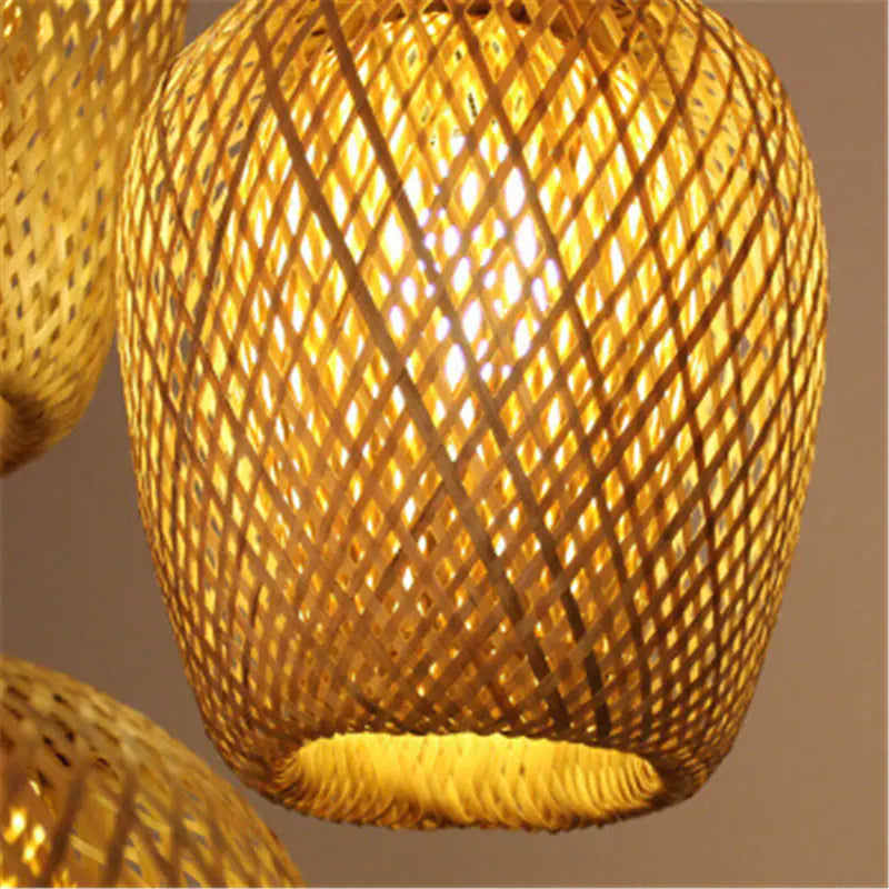 Bamboo Three-Head Pendant Light for Modern Interiors - KENDRI SHOP