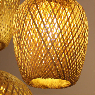 Bamboo Three-Head Pendant Light for Modern Interiors - KENDRI SHOP