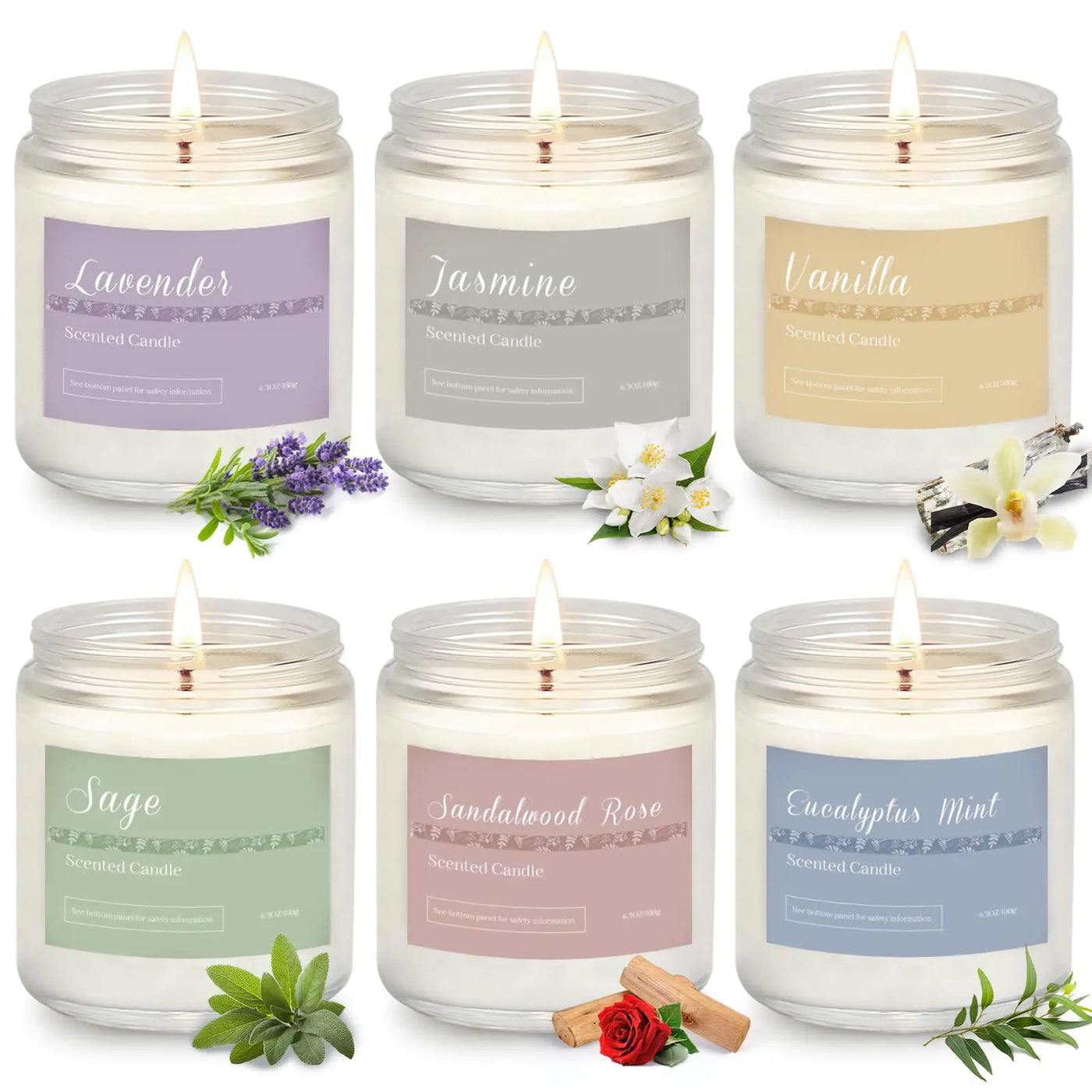 6 Pack Candles