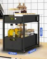 Pull-Out Kitchen Sink Shelves and Storage Frame - KENDRI SHOP