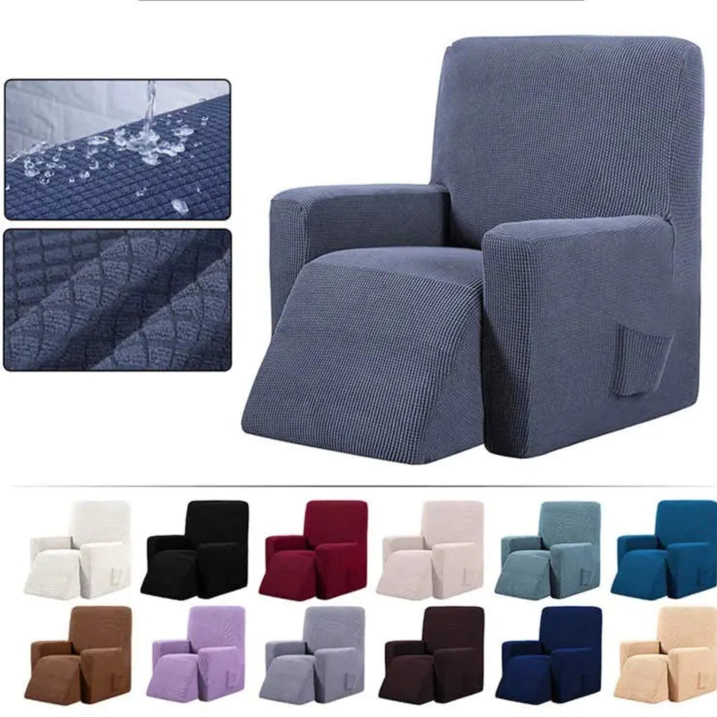 Waterproof Checkered Elastic Sofa Cover for Recliners - KENDRI SHOP