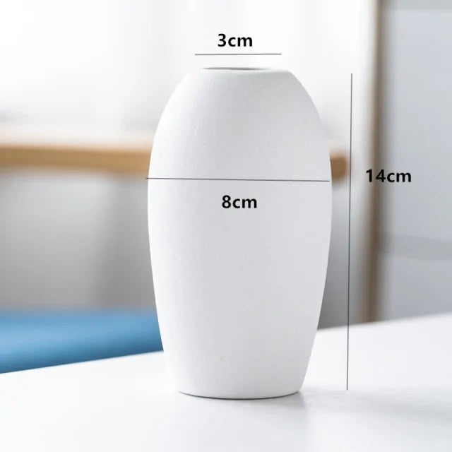 Mediterranean Frosted Ceramic Vase - KENDRI SHOP
