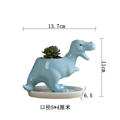 Ceramic Dinosaur Succulent Planter - KENDRI SHOP