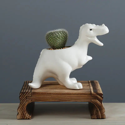 Ceramic Dinosaur Succulent Planter - KENDRI SHOP