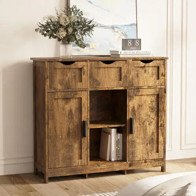 Storage Cabinets,Wooden Floor Cabinet,with Drawers And Shelves Storage Cabinets,Accent Cabinet For Living Room,Bedroom,Bathroom Furniture Home Decor - KENDRI SHOP