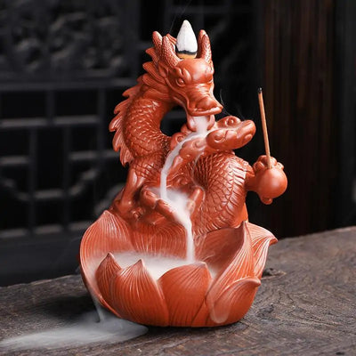 Ceramic Dragon Incense Burner - KENDRI SHOP