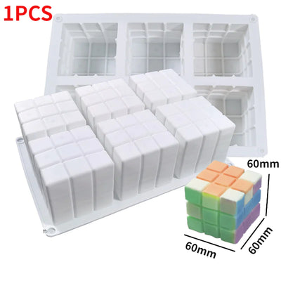 Cube Silicone Mold for Cake and Aromatherapy Candles - KENDRI SHOP