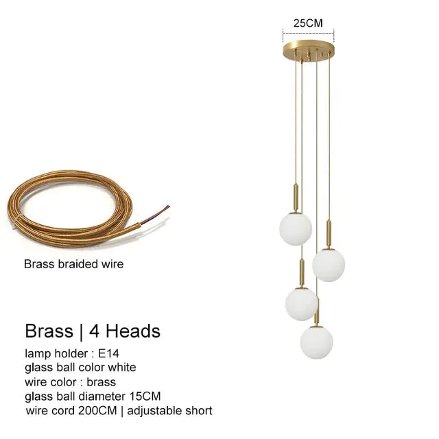 Modern Led Glass Ball Chandelier Lights - KENDRI SHOP
